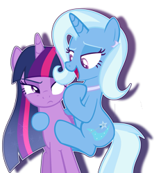 Size: 1857x2001 | Tagged: safe, artist:dancing-strut-art, derpibooru import, trixie, twilight sparkle, twilight sparkle (alicorn), alicorn, pony, unicorn, female, lesbian, mare, shipping, simple background, transparent background, twixie, vector