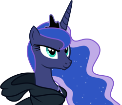 Size: 3785x3250 | Tagged: safe, artist:wingsofnightfall, princess luna, alicorn, pony, luna eclipsed, .svg available, cape, clothes, simple background, solo, transparent background, vector