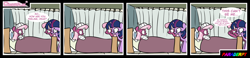 Size: 4300x1000 | Tagged: dead source, safe, artist:slitherpon, derpibooru import, cheerilee, twilight sparkle, 80s, 80s cheerilee, bandage, cheerilee squared, comic, hospital, self ponidox