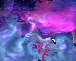 Size: 2500x2000 | Tagged: safe, artist:segraece, princess luna, alicorn, pony, crying, prone, solo, spread wings