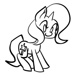 Size: 900x880 | Tagged: safe, artist:fauxsquared, derpibooru import, trixie, pony, unicorn, female, mare, monochrome, solo