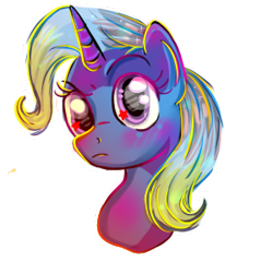 Size: 300x300 | Tagged: safe, artist:xwhitedreamsx, derpibooru import, trixie, pony, unicorn, female, mare, portrait, simple background, solo, transparent background