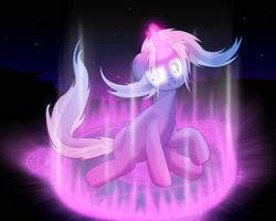 Size: 800x640 | Tagged: safe, artist:secondwinded, derpibooru import, trixie, pony, unicorn, female, glowing eyes, magic, mare, solo