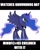 Size: 718x906 | Tagged: safe, princess luna, alicorn, pony, bloom and gloom, dream walker luna, episode misinterpretation, groundhog day, semivulgar, solo, trolluna, vulgar