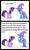 Size: 750x1250 | Tagged: safe, artist:mixermike622, derpibooru import, edit, trixie, twilight sparkle, bi twi, bilight sparkle, female, implied bisexual, implied flash sentry, implied flashlight, implied lesbian, implied shipping, implied sunset shimmer, implied sunsetsparkle, jealous, romantic jealousy, shipping, twixie