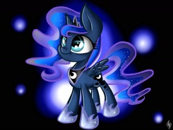 Size: 1600x1200 | Tagged: safe, artist:diax, princess luna, alicorn, pony, cute, filly, solo, woona