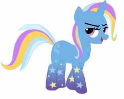 Size: 472x378 | Tagged: safe, artist:owe-b-1, derpibooru import, trixie, pony, unicorn, female, mare, rainbow power, rainbow power-ified, solo