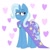 Size: 640x640 | Tagged: safe, artist:thesoupstore, derpibooru import, trixie, pony, unicorn, heart, smiling