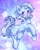 Size: 460x569 | Tagged: safe, artist:tsukuda, derpibooru import, trixie, pony, unicorn, blushing, cute, diatrixes, female, mare, solo, stars