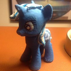 Size: 1813x1815 | Tagged: safe, artist:grapefruitface1, derpibooru import, trixie, custom, figure, irl, merchandise, painted, photo, solo, toy