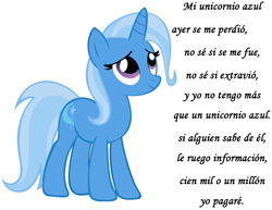 Size: 1182x911 | Tagged: safe, derpibooru import, trixie, pony, unicorn, female, mare, mi unicornio azul, music, my blue unicorn, silvio rodriguez, solo, song, spanish