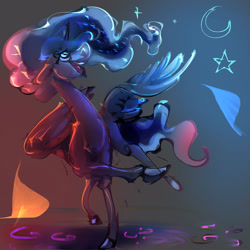 Size: 3000x3000 | Tagged: safe, artist:alumx, princess luna, alicorn, pony, female, horn, mare, solo, wat