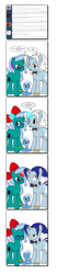 Size: 842x3954 | Tagged: safe, artist:dekomaru, derpibooru import, trixie, oc, oc:hazel lulamoon, oc:iniduoh, pony, baby, baby pony, foal, tumblr, tumblr:ask twixie