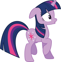 Size: 7903x8038 | Tagged: safe, artist:quanno3, derpibooru import, twilight sparkle, unicorn twilight, pony, unicorn, absurd resolution, female, floppy ears, mare, raised hoof, simple background, solo, transparent background, vector