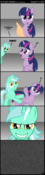 Size: 1024x3928 | Tagged: safe, artist:wildtiel, derpibooru import, lyra heartstrings, twilight sparkle, human, comic, hand