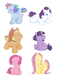 Size: 720x960 | Tagged: safe, artist:silacinnamon, derpibooru import, applejack, fluttershy, pinkie pie, rainbow dash, rarity, twilight sparkle, earth pony, pegasus, pony, unicorn, mane six