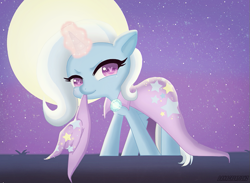 Size: 679x496 | Tagged: safe, artist:bakacreationz, derpibooru import, trixie, pony, unicorn, cape, clothes, female, hat, magic, mare, solo, trixie's cape, trixie's hat