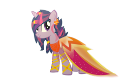 Size: 1600x1009 | Tagged: safe, artist:sparkle-bubba, derpibooru import, twilight sparkle, pony, alternate hairstyle, clothes, dress, female, gala dress, mare, simple background, smiling, solo, transparent background, vector