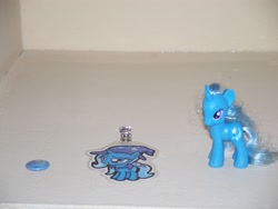 Size: 2560x1920 | Tagged: safe, derpibooru import, trixie, badge, brushable, figurine, irl, photo, pin, shrine, toy