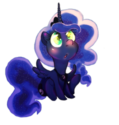 Size: 1024x1075 | Tagged: safe, artist:kaokay, princess luna, alicorn, pony, looking up, simple background, solo, transparent background