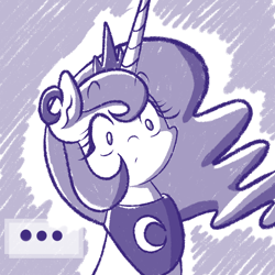 Size: 1280x1280 | Tagged: safe, artist:quarium, princess luna, alicorn, pony, ..., ask princess moe-lestia, cute, reaction image, solo