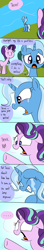 Size: 500x2814 | Tagged: safe, artist:emositecc, derpibooru import, starlight glimmer, trixie, pony, unicorn, ..., blushing, comic, crying, female, mare, river, sad, suicide, text