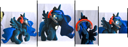 Size: 3418x1271 | Tagged: safe, artist:werdunfo, princess luna, gamer luna, irl, photo, plushie, solo