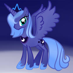 Size: 4000x4000 | Tagged: safe, artist:cdthorne, princess luna, alicorn, pony, female, horn, mare, s1 luna, solo