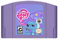 Size: 900x607 | Tagged: safe, artist:jaythebrainmann, derpibooru import, trixie, pony, unicorn, female, mare, nintendo, nintendo 64, solo, thq