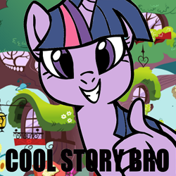 Size: 472x472 | Tagged: artist needed, safe, artist:megasweet, derpibooru import, twilight sparkle, cool story bro