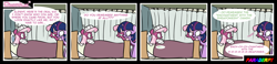 Size: 4300x1000 | Tagged: dead source, safe, artist:slitherpon, derpibooru import, cheerilee, twilight sparkle, 80s, 80s cheerilee, back to the future, bandage, cheerilee squared, comic, hospital, injured