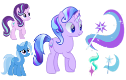 Size: 1024x651 | Tagged: safe, artist:farg2003, derpibooru import, starlight glimmer, trixie, bicorn, pony, colored horn, cutie mark, female, fusion, fusion:startrix, gradient mane, mare, multicolored eyes, raised hoof, simple background, transparent background