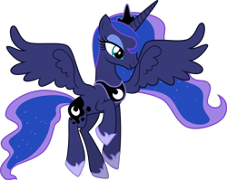 Size: 2100x1673 | Tagged: safe, artist:askometa, princess luna, alicorn, pony, bloom and gloom, simple background, solo, transparent background, vector