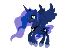 Size: 550x400 | Tagged: safe, artist:warpout, princess luna, alicorn, pony, simple background, solo, transparent background