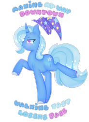 Size: 3000x4087 | Tagged: safe, artist:bunxl, derpibooru import, trixie, pony, unicorn, a thousand miles, clothes, female, hat, lyrics, simple background, song reference, text, transparent background, trixie's hat, vanessa carlton