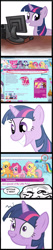 Size: 806x3838 | Tagged: safe, derpibooru import, twilight sparkle, troll, 4chan, comic sans, computer, fake, trollface