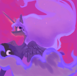 Size: 1070x1060 | Tagged: safe, artist:verrmont, princess luna, alicorn, pony, lunadoodle, solo