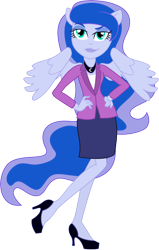 Size: 3835x6025 | Tagged: safe, artist:theshadowstone, princess luna, vice principal luna, equestria girls, ponied up, solo