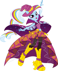 Size: 6782x8319 | Tagged: safe, artist:sugar-loop, derpibooru import, trixie, equestria girls, rainbow rocks, :3, absurd resolution, box art, clothes, female, pantyhose, pony ears, solo