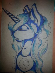 Size: 1536x2048 | Tagged: safe, artist:stirren, princess luna, alicorn, pony, portrait, traditional art