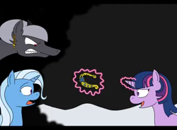 Size: 490x360 | Tagged: safe, artist:kyonsylar, derpibooru import, trixie, twilight sparkle, oc, oc:loneliness, alex warlorn, fanfic, pony pov series, reharmonized ponies