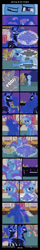 Size: 1024x6330 | Tagged: safe, artist:spokenmind93, derpibooru import, applejack, fluttershy, nightmare moon, pinkie pie, rainbow dash, rarity, trixie, twilight sparkle, earth pony, pegasus, pony, unicorn, comic:past sins, fanfic:past sins, cape, clothes, comic, elements of harmony, hat, mane six, nightmare nyx, pointy ponies, ponyville, transformation, trixie's cape, trixie's hat