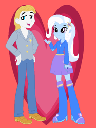 Size: 470x630 | Tagged: safe, artist:jamessentry, derpibooru import, prince blueblood, trixie, equestria girls, bluetrix, equestria girls-ified, female, male, shipping, straight