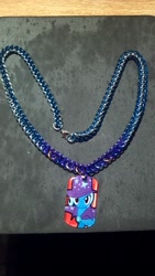 Size: 1836x3264 | Tagged: safe, artist:thegiantsnoll, derpibooru import, trixie, chainmail, necklace, photo