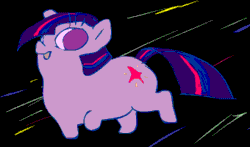 Size: 340x200 | Tagged: dead source, safe, artist:kanotynes, derpibooru import, twilight sparkle, animated, dumb running ponies, solo