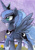 Size: 748x1067 | Tagged: safe, artist:schnuffitrunks, princess luna, alicorn, pony, female, horn, mare, simple background, solo