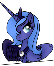 Size: 378x456 | Tagged: safe, artist:joakaha, artist:starlight247, princess luna, alicorn, pony, s1 luna, simple background, solo