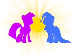 Size: 4960x3508 | Tagged: safe, artist:splashofsummer, derpibooru import, edit, trixie, twilight sparkle, female, lesbian, shipping, simple background, transparent background, twixie, vector