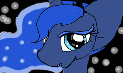 Size: 1206x719 | Tagged: safe, artist:shewolfluv, princess luna, alicorn, pony, female, horn, mare, simple background, solo