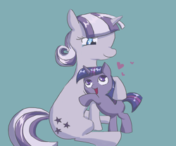 Size: 1020x850 | Tagged: safe, artist:djlavasurfer, derpibooru import, twilight sparkle, twilight velvet, filly, hug